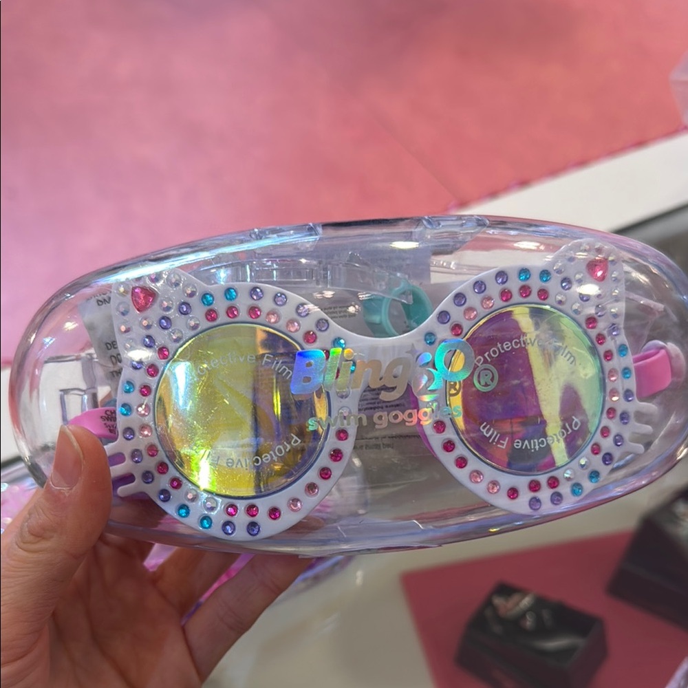 Bling2o rainbow sparkles cat swim goggles